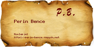 Perin Bence névjegykártya
